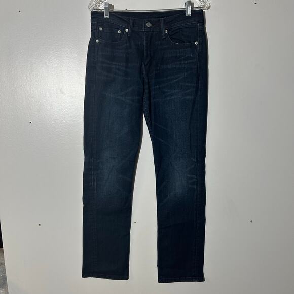 Levi’s 514 Straight Leg 5 Pocket Dark Blue Wash Denim Jeans Men’s Size 29x32 - Picture 1 of 7